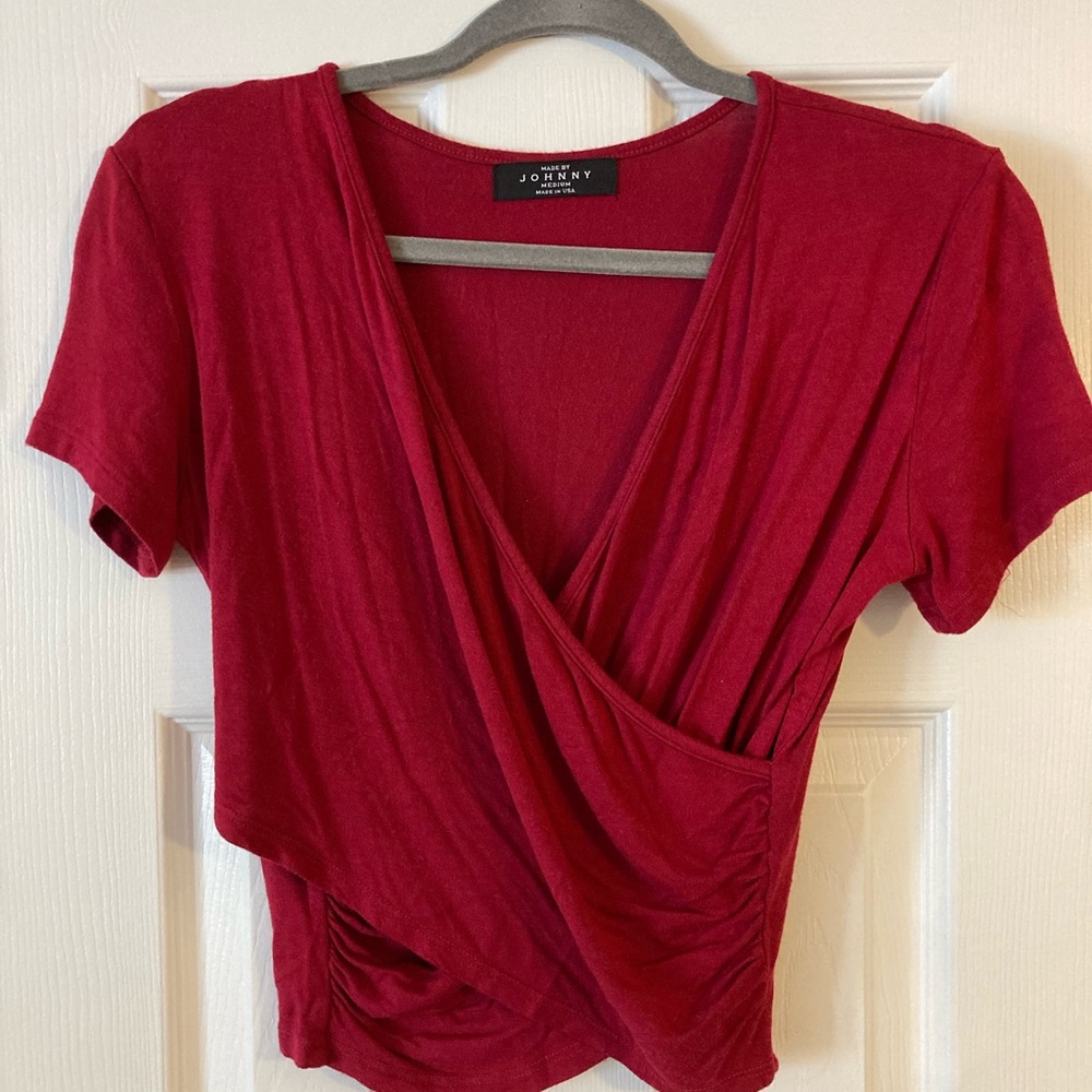 Red crop top